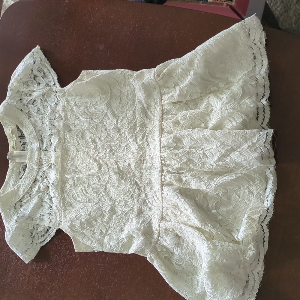 Lacy peplum top
